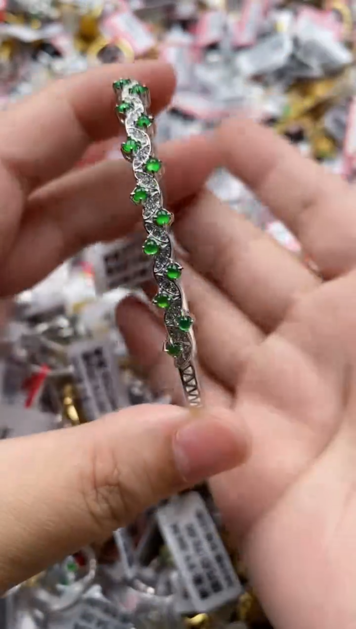 【闪购商品】翡翠戒指银S925镶嵌222222---2