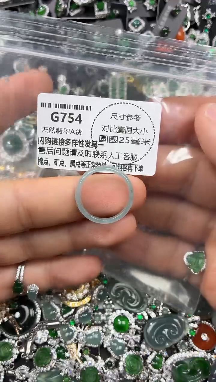 颈饰未镶嵌翡翠G754戒圈