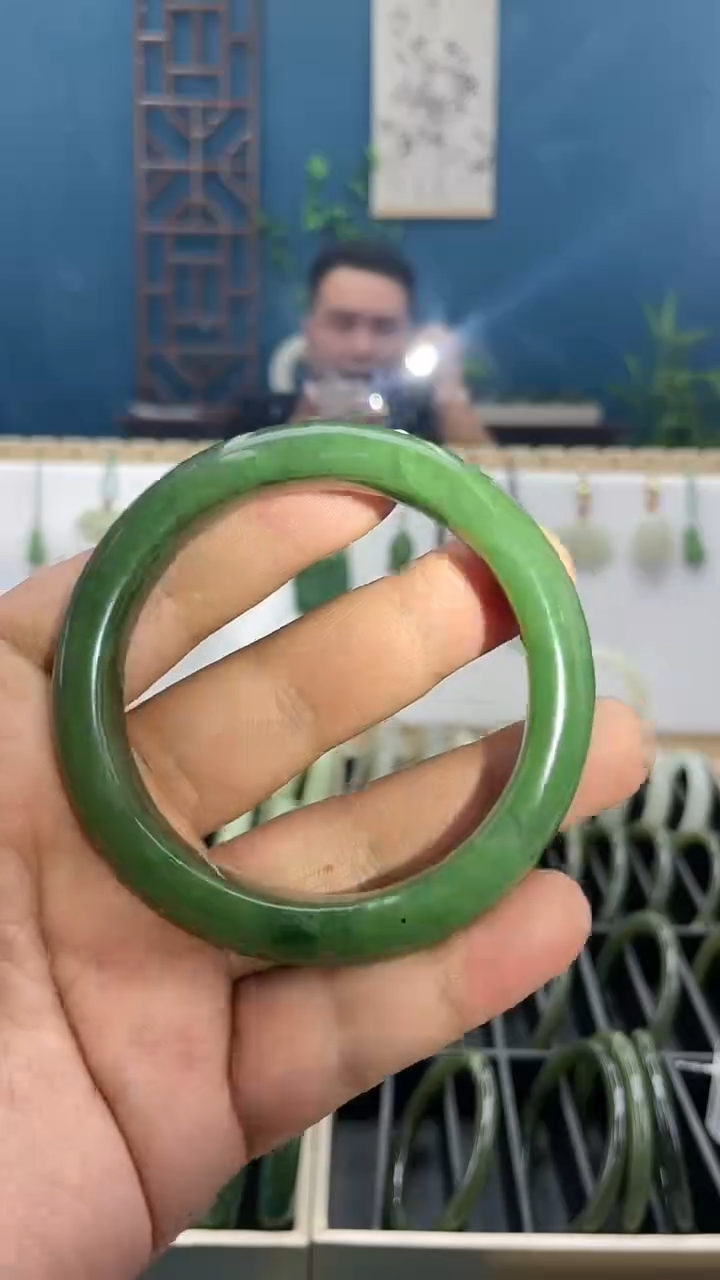 【闪购商品】和田玉手链未镶嵌57圈口编号14