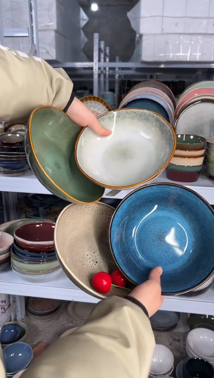 陶瓷外贸尾货瑕疵满20包邮X4 菜碗组合