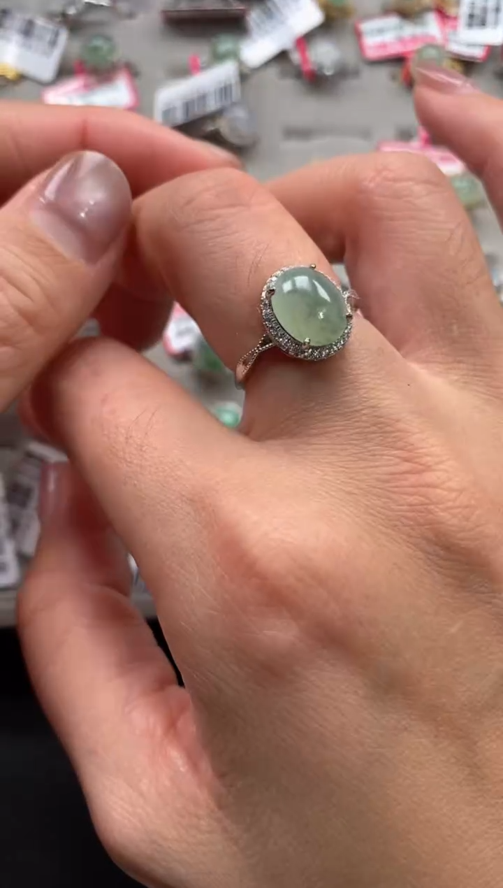【闪购商品】翡翠戒指银S925镶嵌11111--1