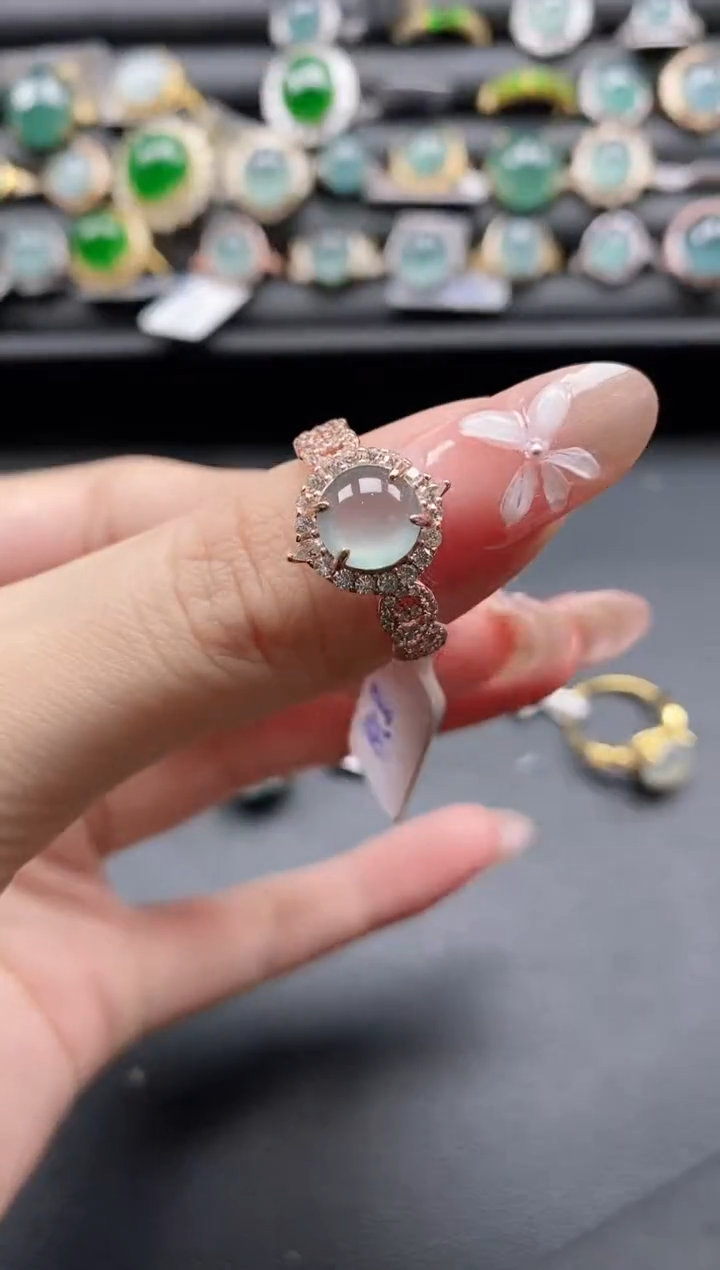 【闪购商品】翡翠戒指银S925镶嵌11111-