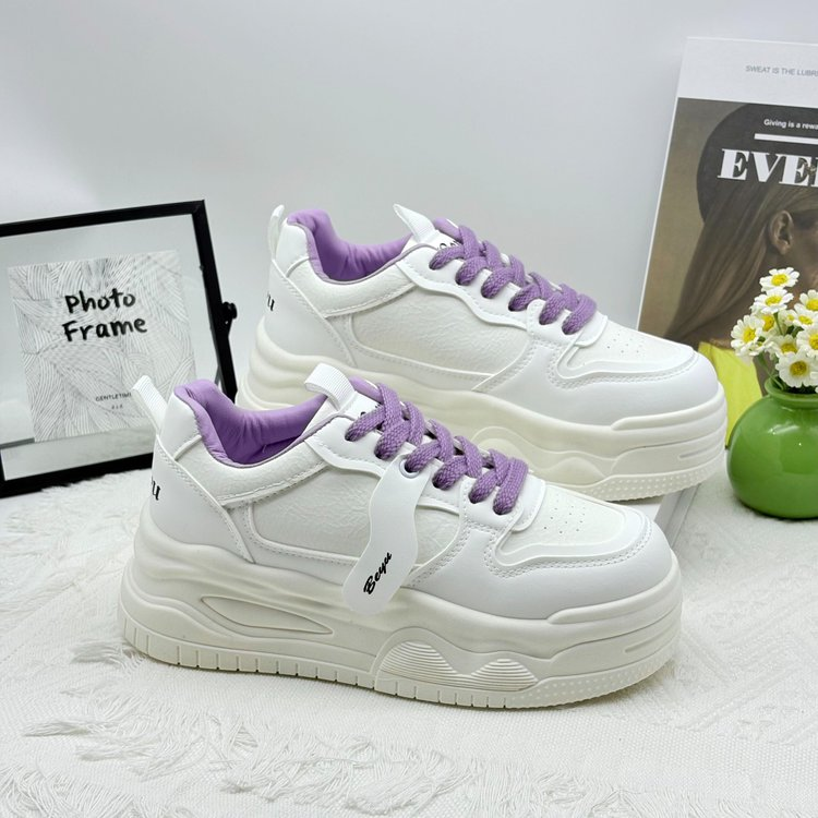 百搭厚底韩版小白鞋小众透气网红ins时尚小白鞋