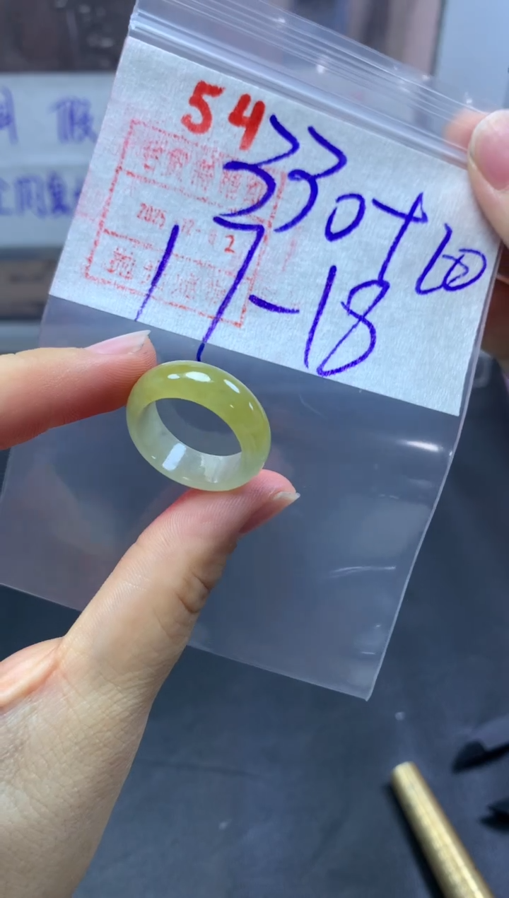 未镶嵌定制翡翠戒圈17-18#340毛货需精细抛光