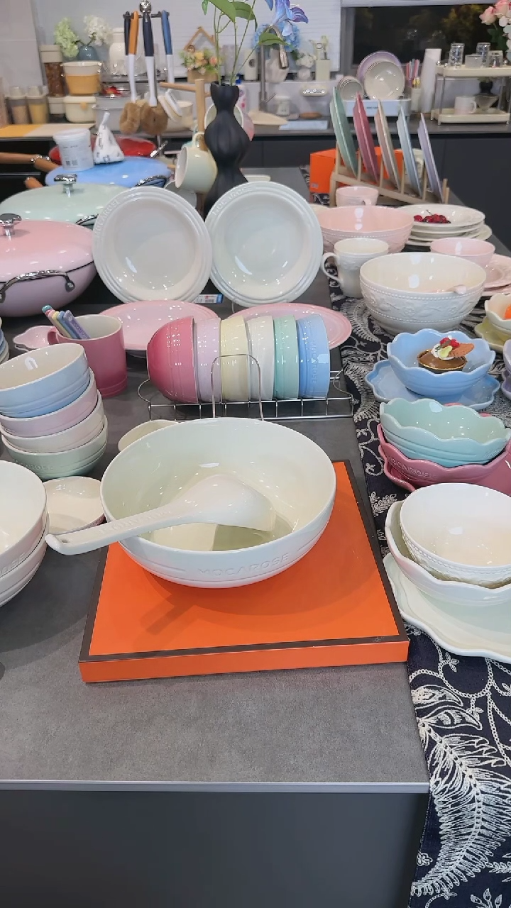 【闪购商品】瓷奶油白-大汤碗汤勺组合装