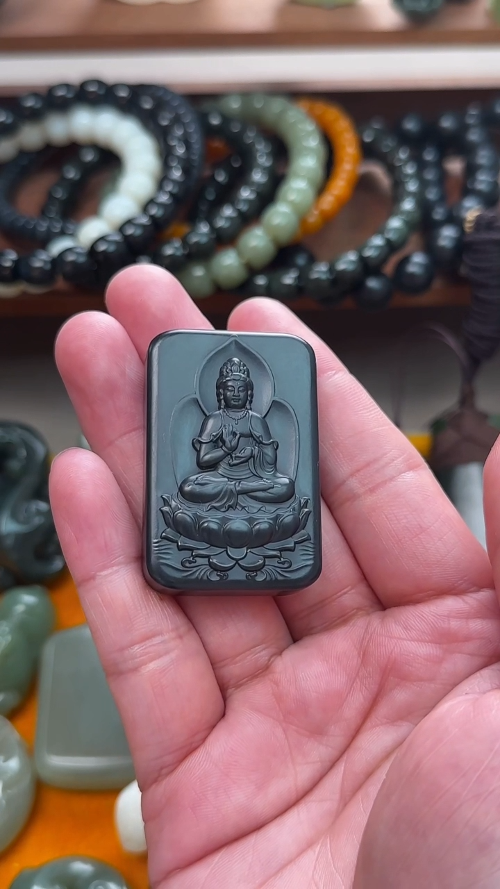 【闪购商品】和田玉吊坠(不含链)未镶嵌观音牌苏工