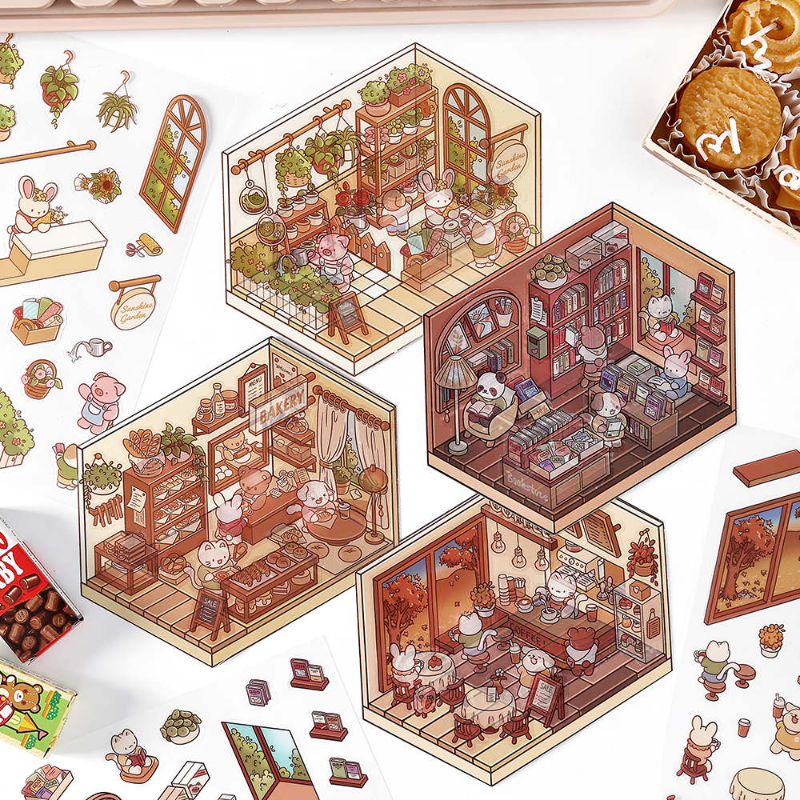 创意3D造景小屋立体透视贴纸锻炼思维解压益智适合小女孩