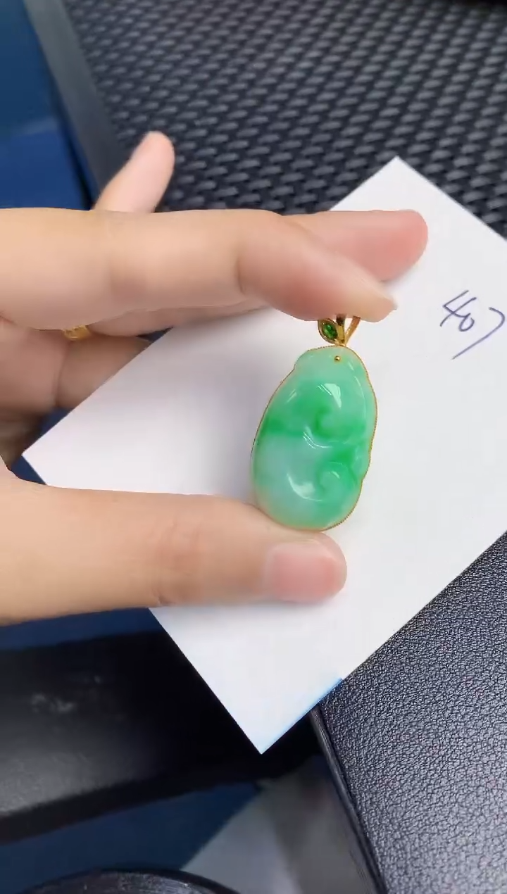 【闪购商品】翡翠颈饰18K金镶嵌000000000