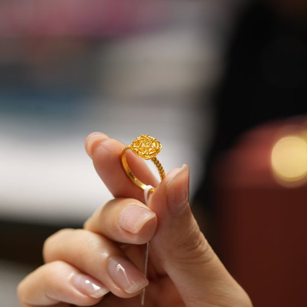 【巧玲专属】足金999方糖戒指 经典时尚百搭 3.0