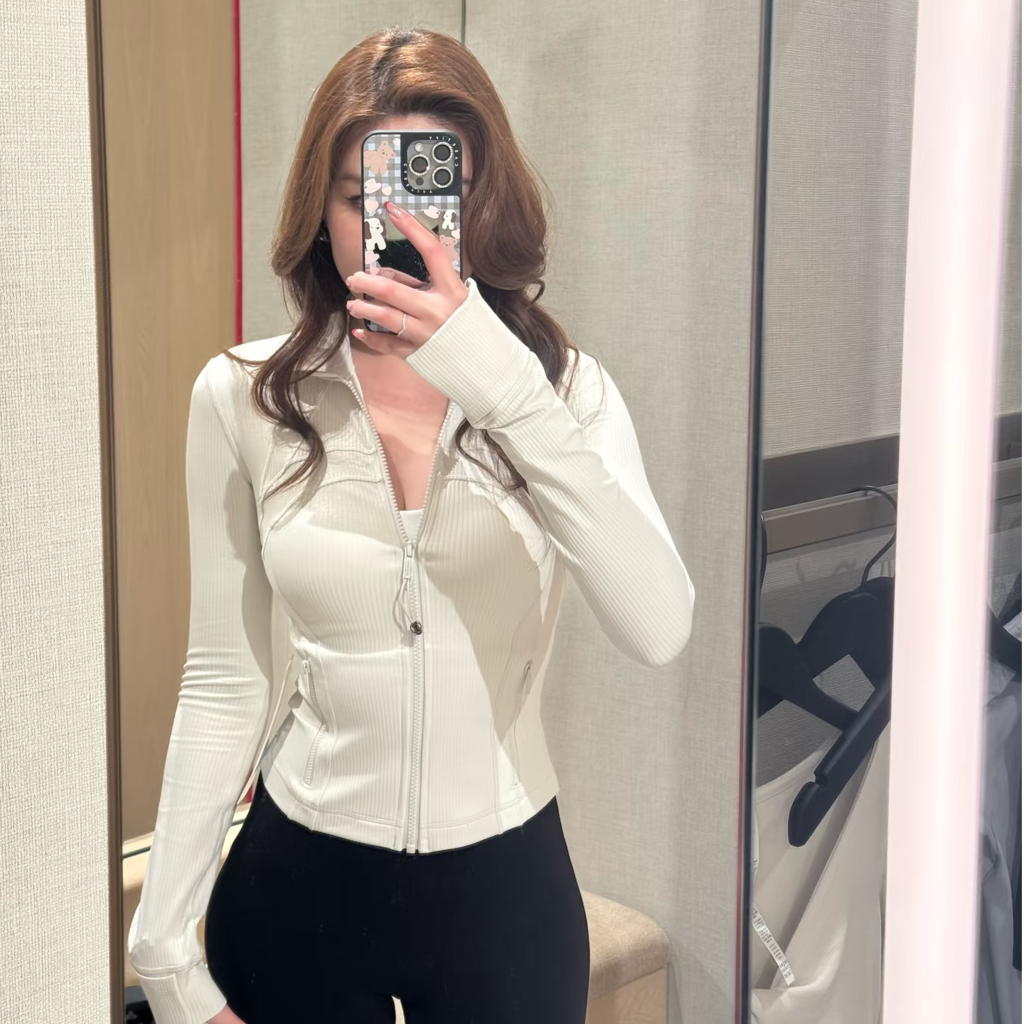 螺纹女士短款立领修身运动夹克外套适合瑜伽跑步健身显瘦长袖时尚