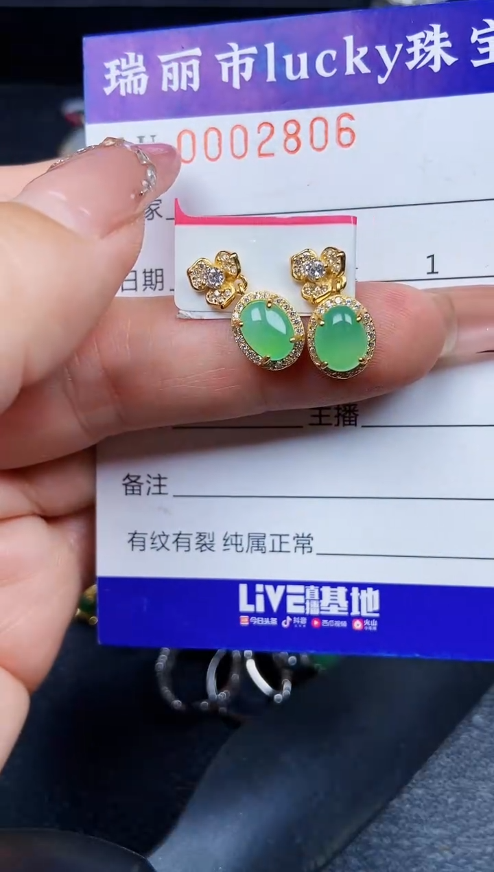 翡翠银S925镶嵌颈饰2806