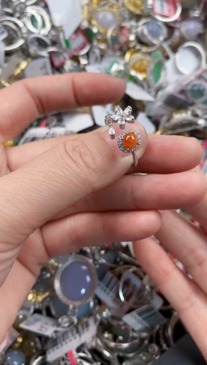 银S925镶嵌戒指翡翠333   6