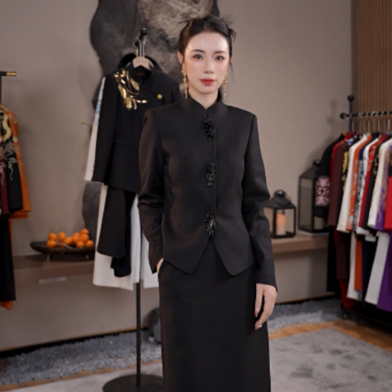 BYGB-2026早春新款中式典雅气质显瘦套裙女