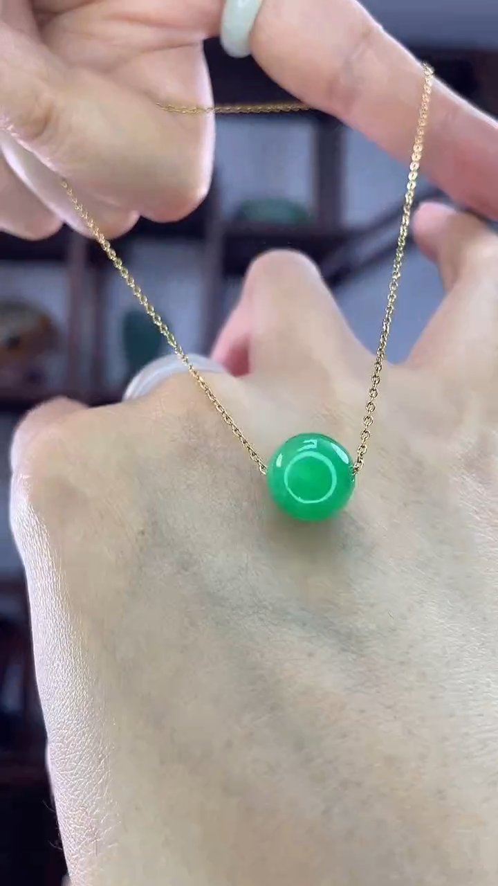 吊坠(赠链)未镶嵌翡翠D13翡翠单珠