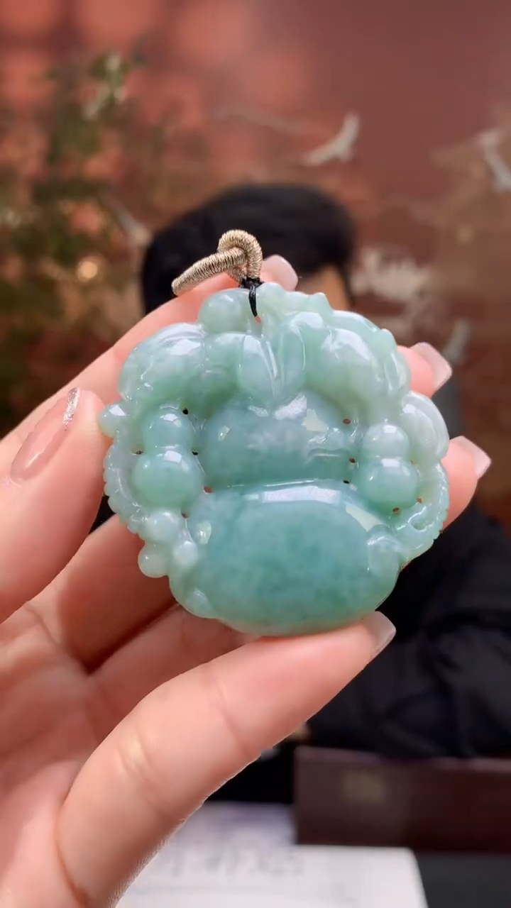 【闪购商品】定制翡翠未镶嵌1002ry-毛货挂件9