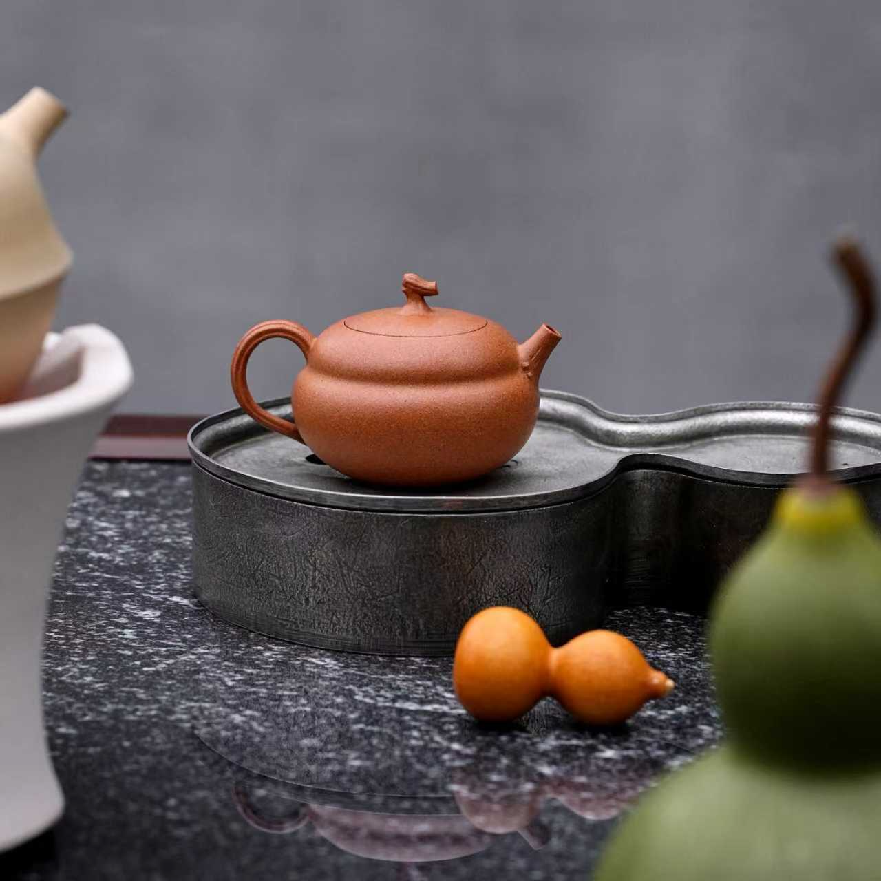 松泉茶器×尧日辰光丨《福气满满》葫芦 老宕口黄金段120cc