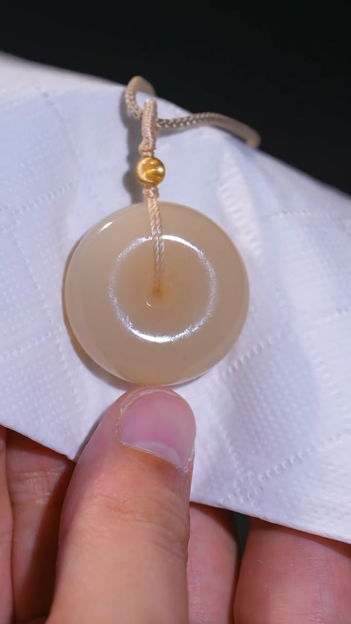 吊坠(不含链)18K金镶嵌和田玉23多样性发一