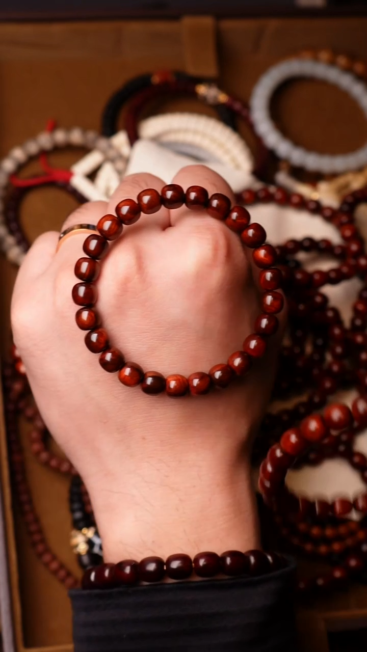 檀香紫檀（小叶紫檀）手串/手链小叶带星8.5mm