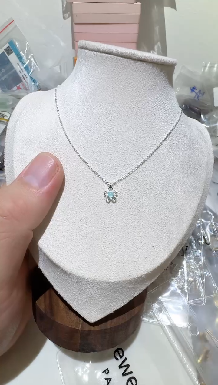 坠链均925银合成立方氧化锆B163