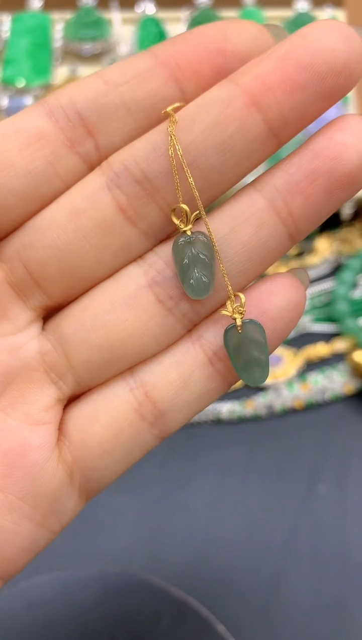 【闪购商品】翡翠耳饰18K金镶嵌50-中国好珍宝