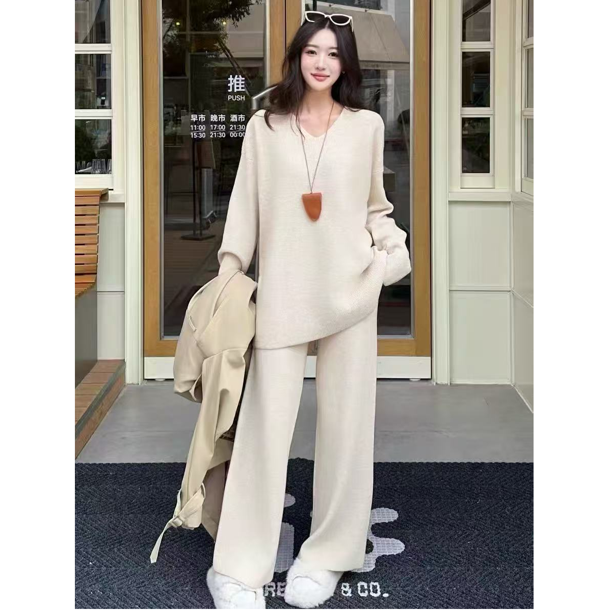 【JM】秋冬新款显瘦时尚套装6688