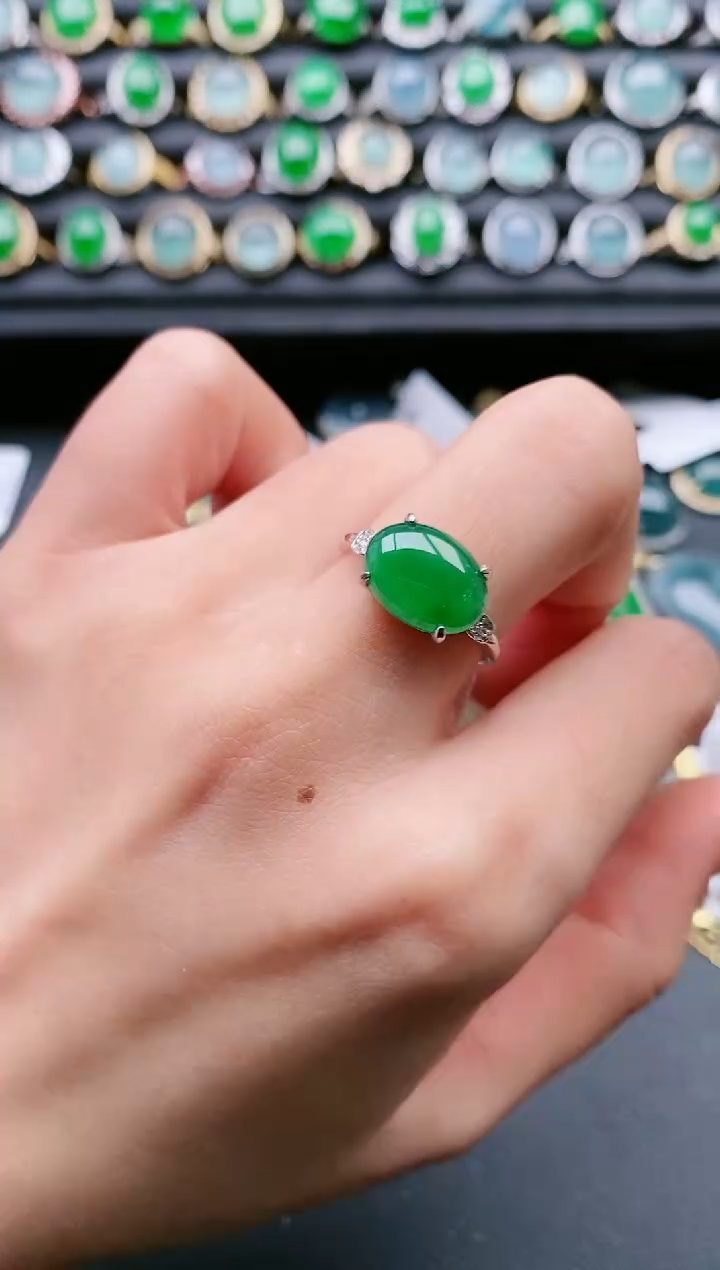 【闪购商品】翡翠戒指银S925镶嵌1111111