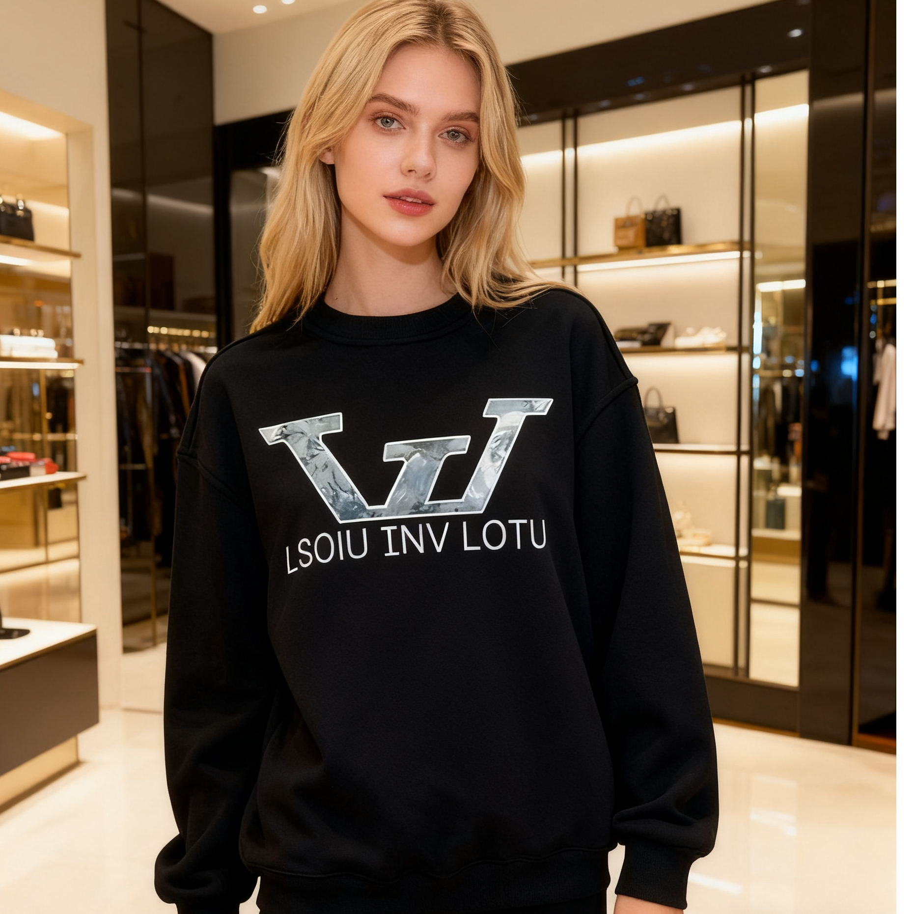 JNJA休闲纯棉短袖T百搭新款高端时尚短袖T恤LT318-黑色