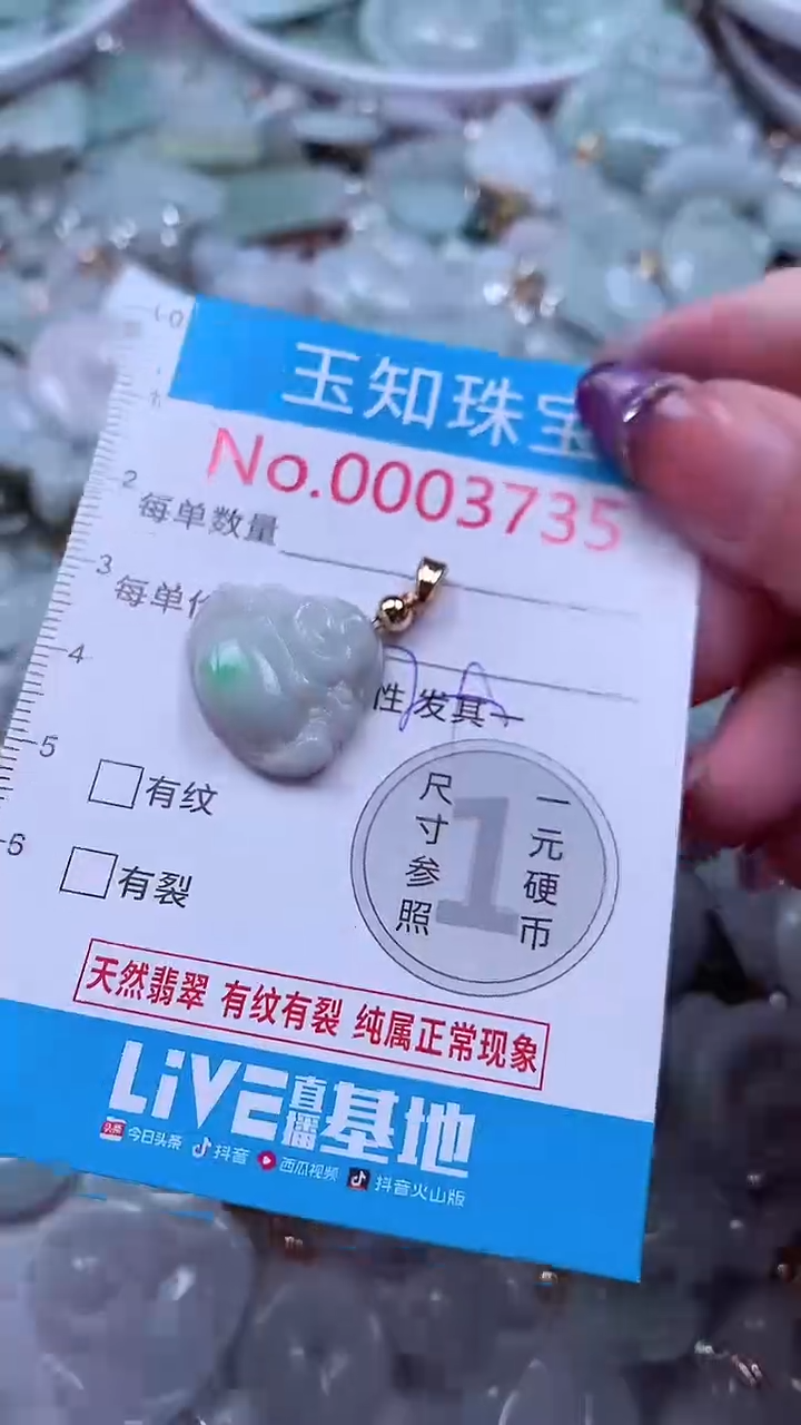 翡翠未镶嵌吊坠(不含链)3735