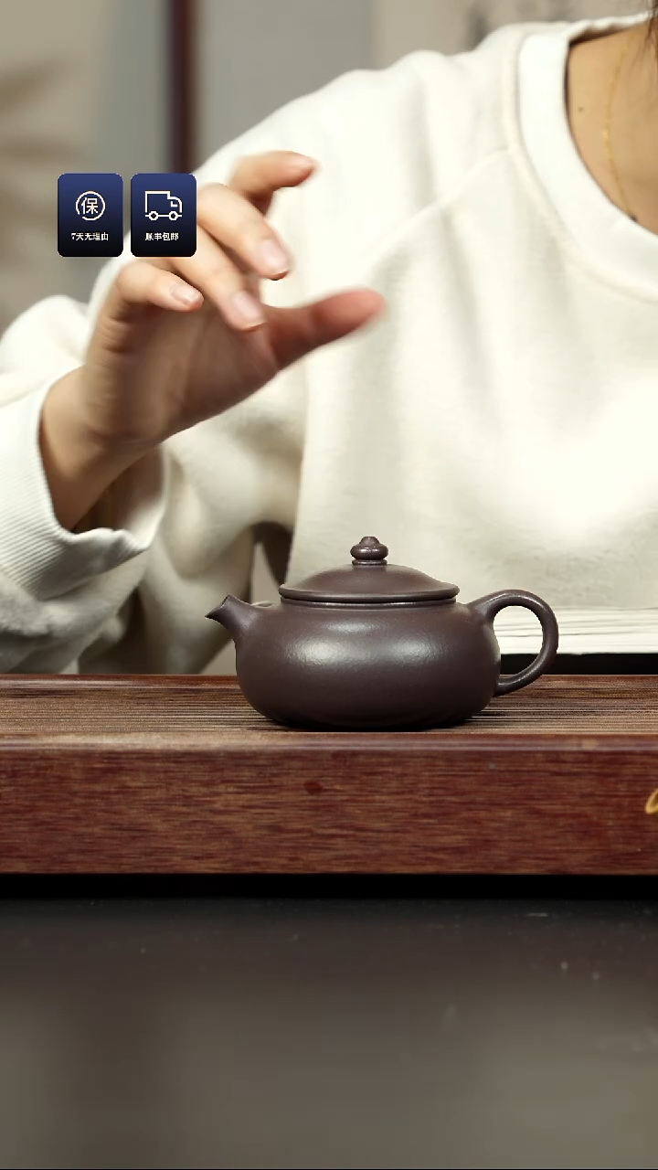 【闪购商品】紫砂茶壶千禧紫泥 寒江