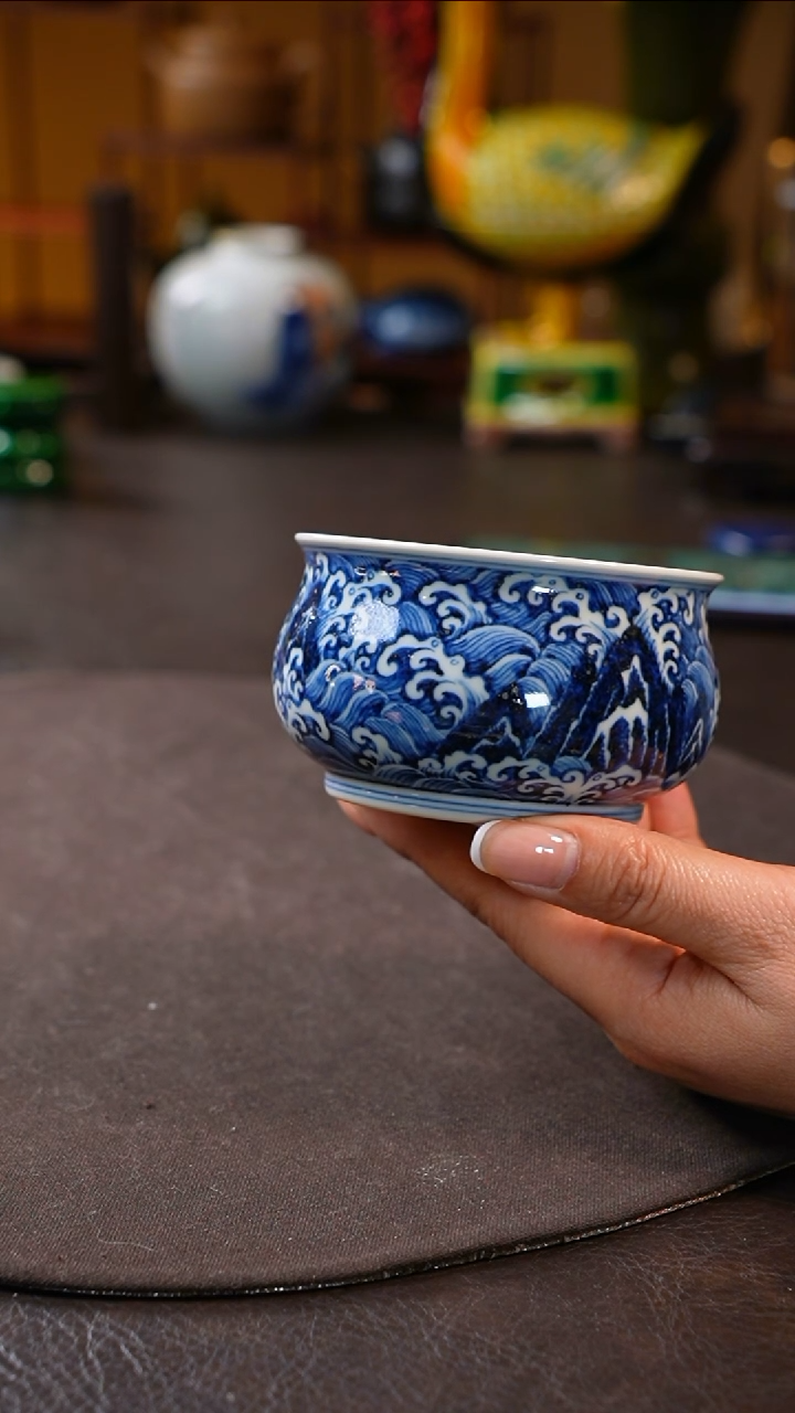 【闪购商品】雲林匠造江崖海水龙纹炉式杯