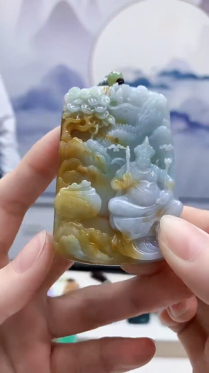 未镶嵌定制翡翠5176ry-毛货挂件36