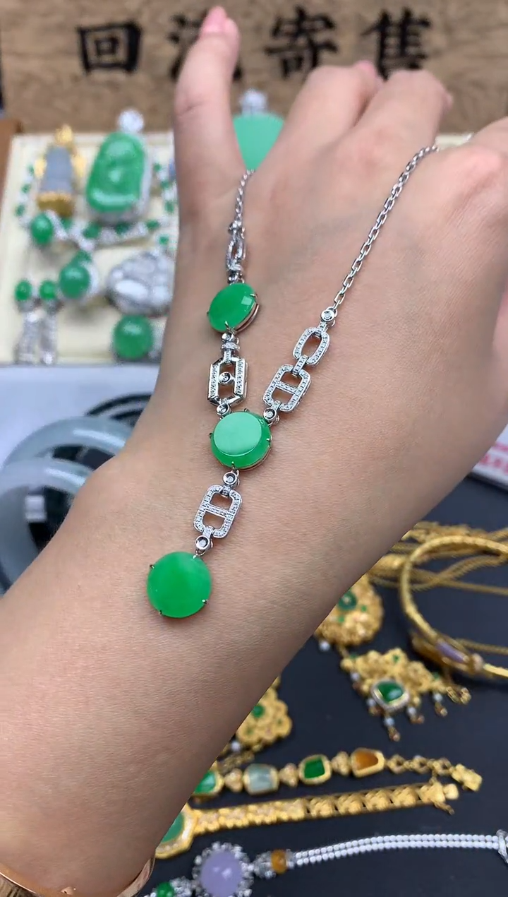 【闪购商品】翡翠颈饰18K金镶嵌514-中国好珍宝