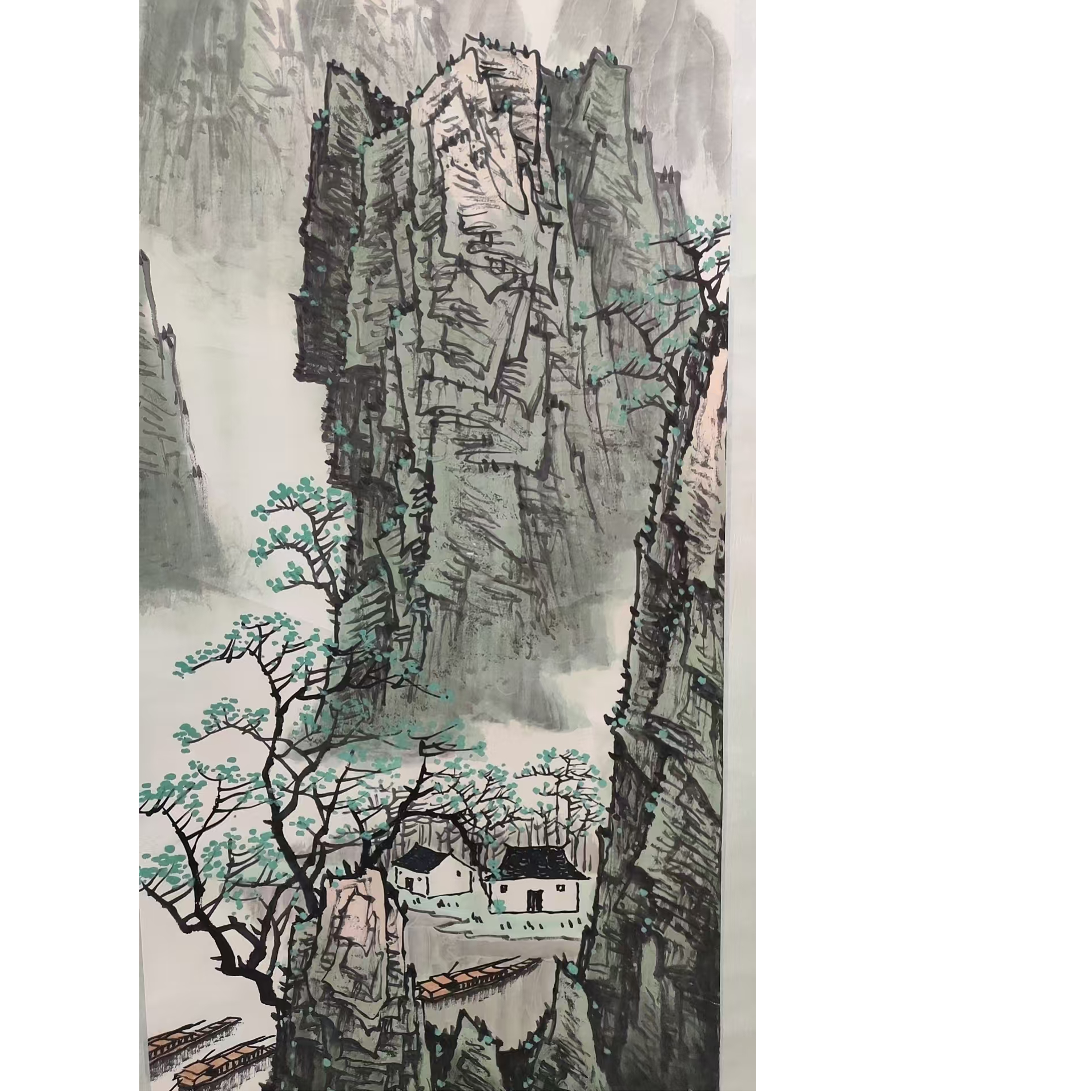 白雪石款山水立轴120/50