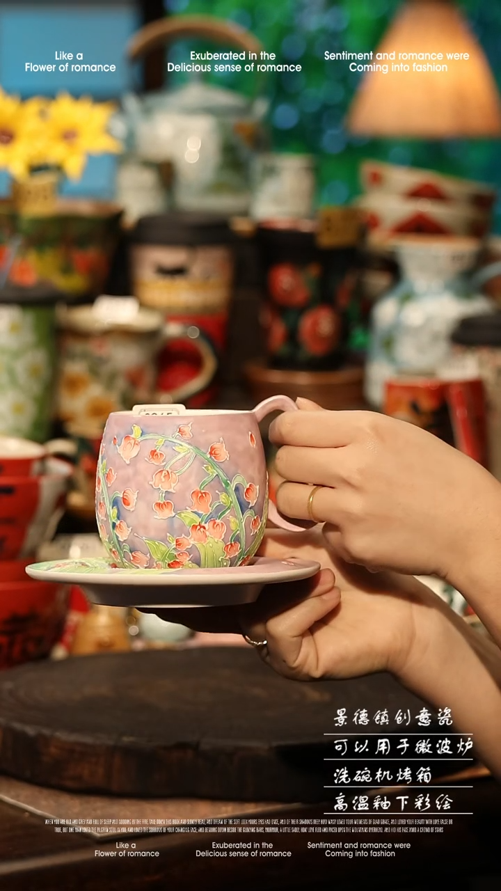 陶瓷景德镇高温釉下彩手工手绘款式@A0945@