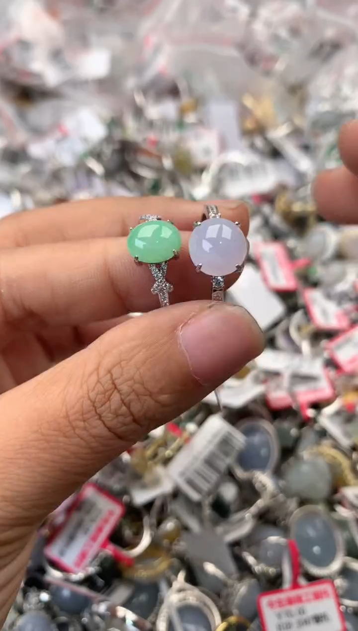 银S925镶嵌戒指翡翠11                  5