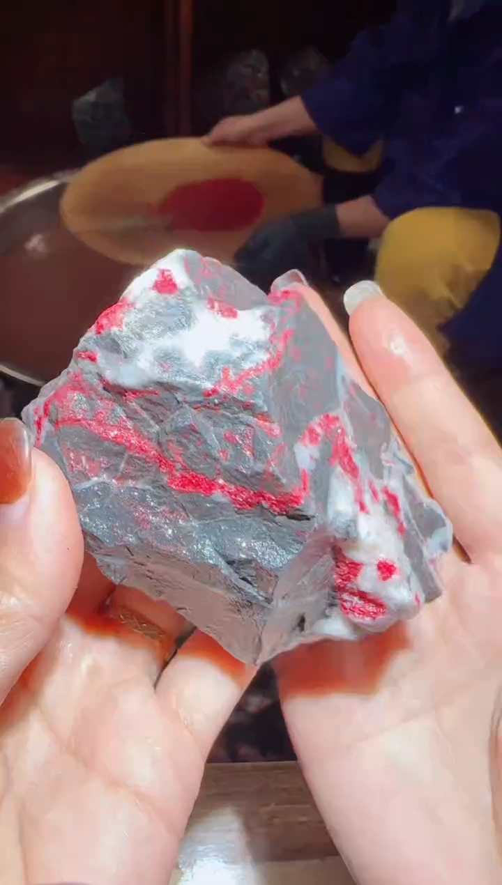 天然辰砂朱砂毛料54