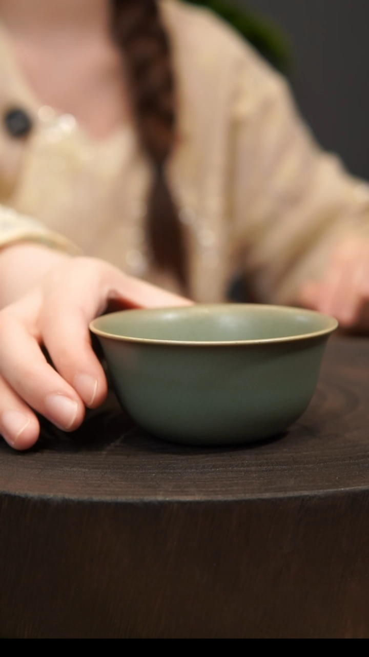 杯子鸡缸杯  汝州原产地  原矿老釉  带底款