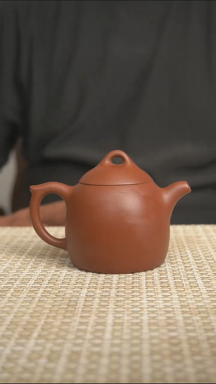 茶壶紫砂宜兴紫砂壶紫泥秦权150cc  