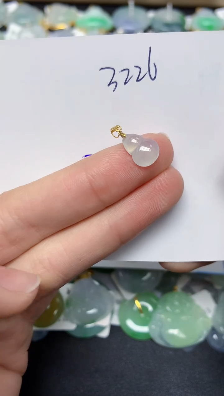 【闪购商品】翡翠颈饰18K金镶嵌 天然翡翠A货