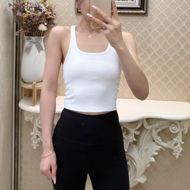 小章鱼Y字运动背心休闲百搭 5