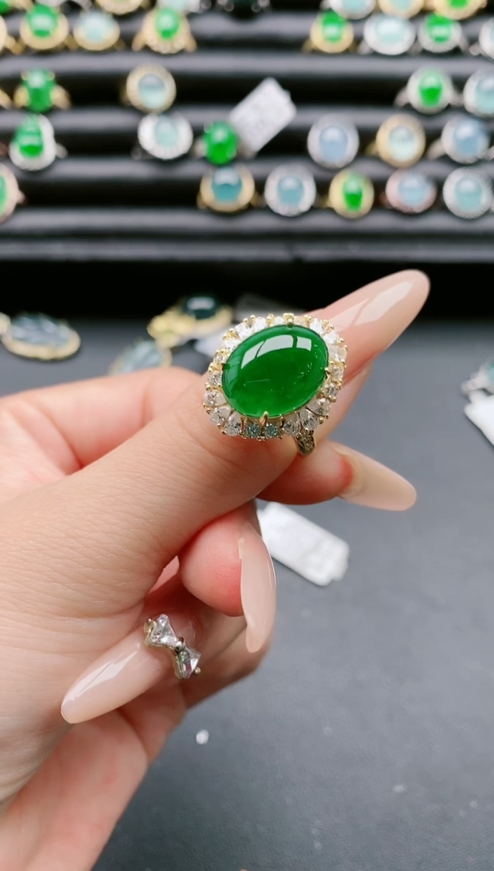 【闪购商品】翡翠戒指银S925镶嵌111111111111