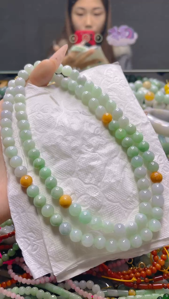 颈饰未镶嵌翡翠7MM