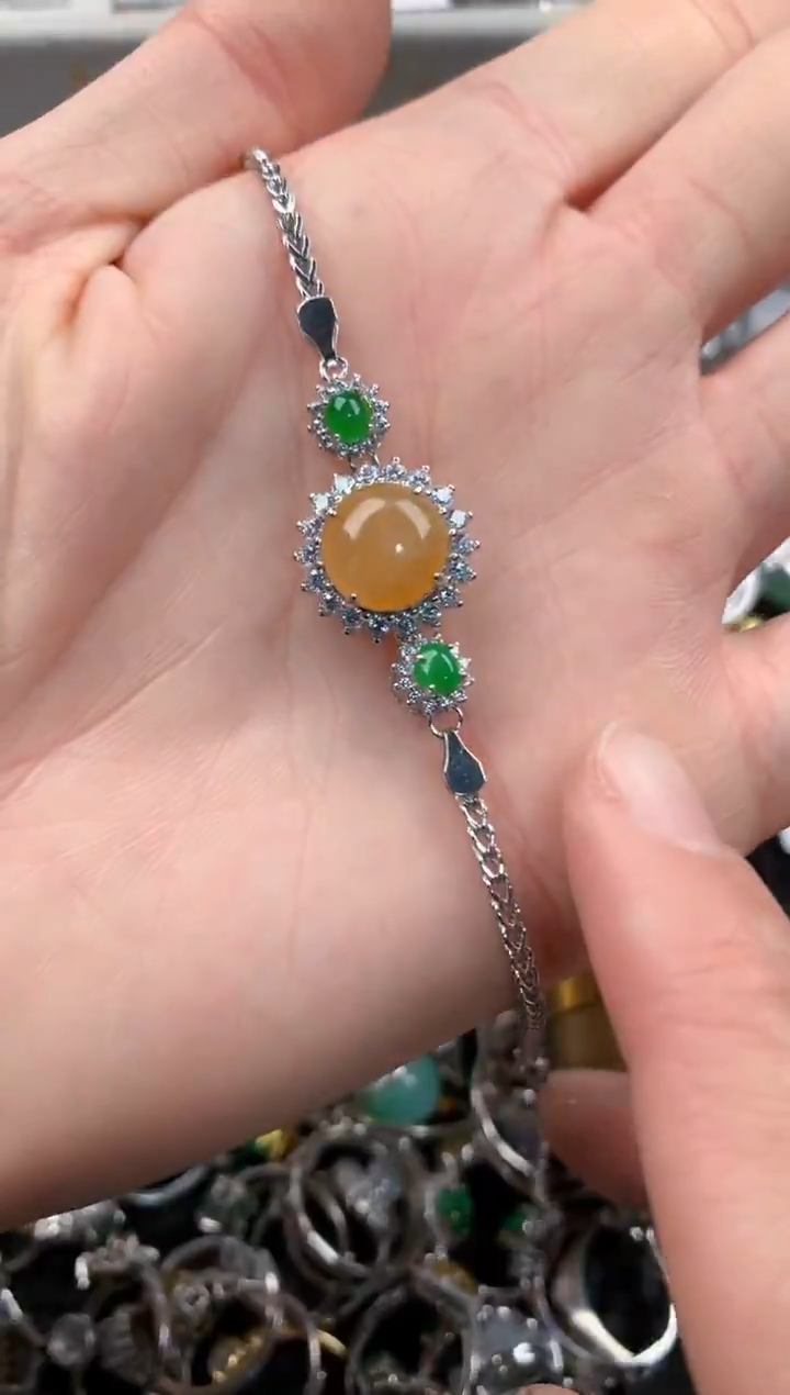 银S925镶嵌戒指翡翠111   10