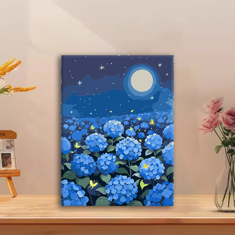 ( 魅力花海）diy数字油画手绘填色解压治愈手工礼物丙烯客厅装饰画