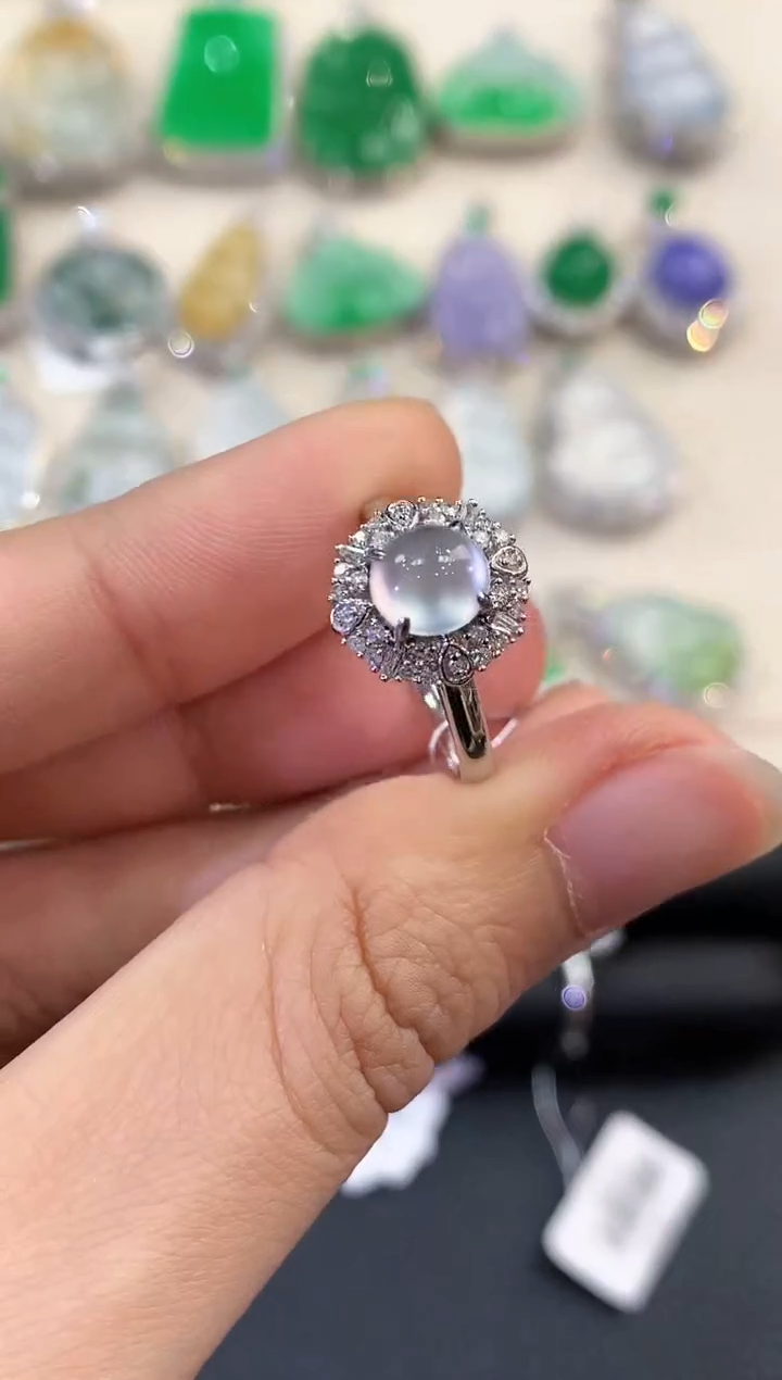 【闪购商品】翡翠戒指18K金镶嵌B82多样性一件发货