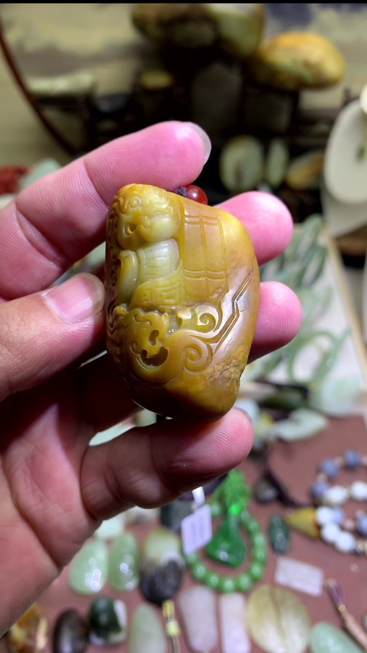 【闪购商品】和田玉颈饰未镶嵌守护貔貅把件