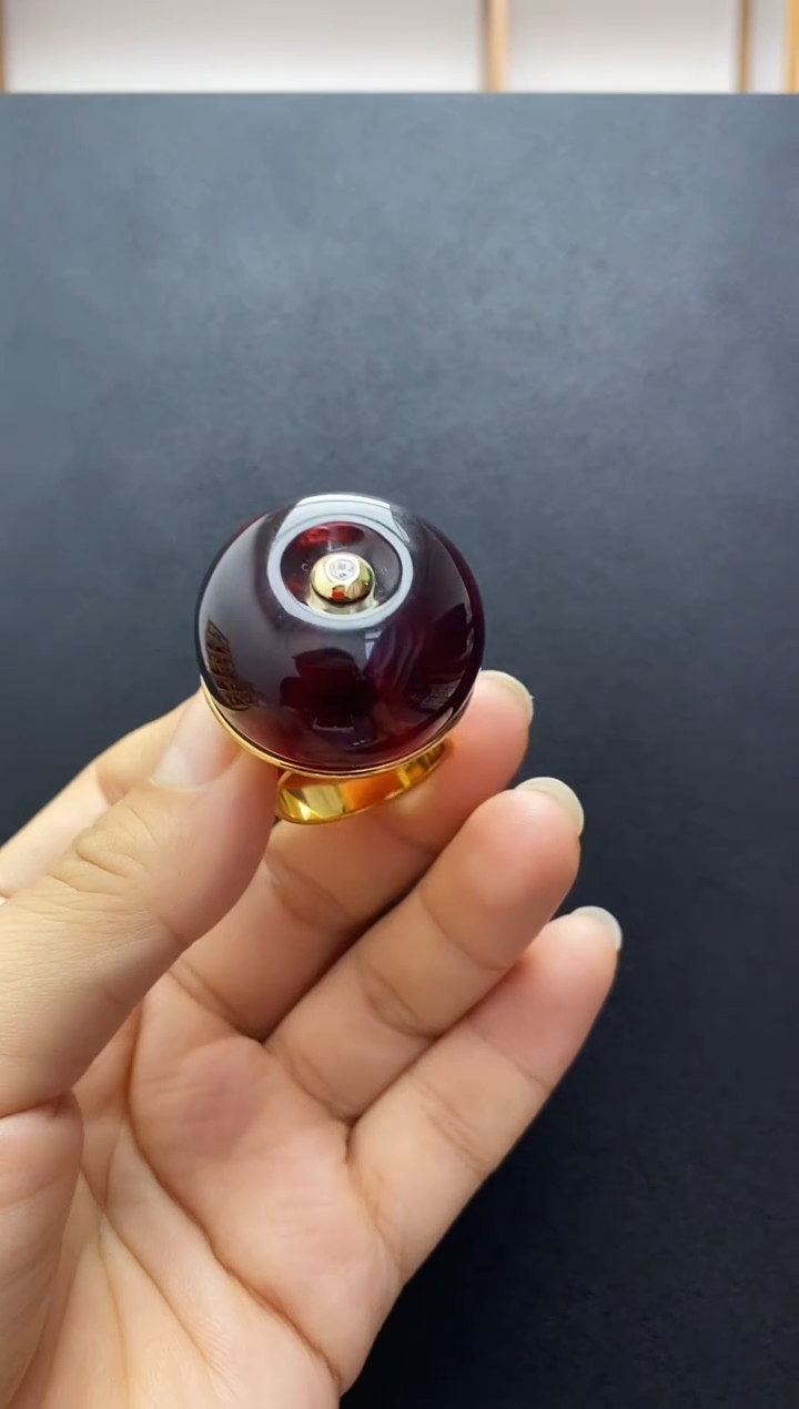 裸石琥珀未镶嵌梨*戒指