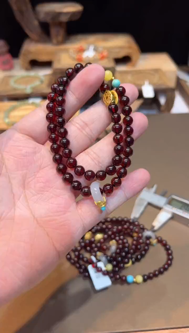 手链琥珀未镶嵌手饰@@