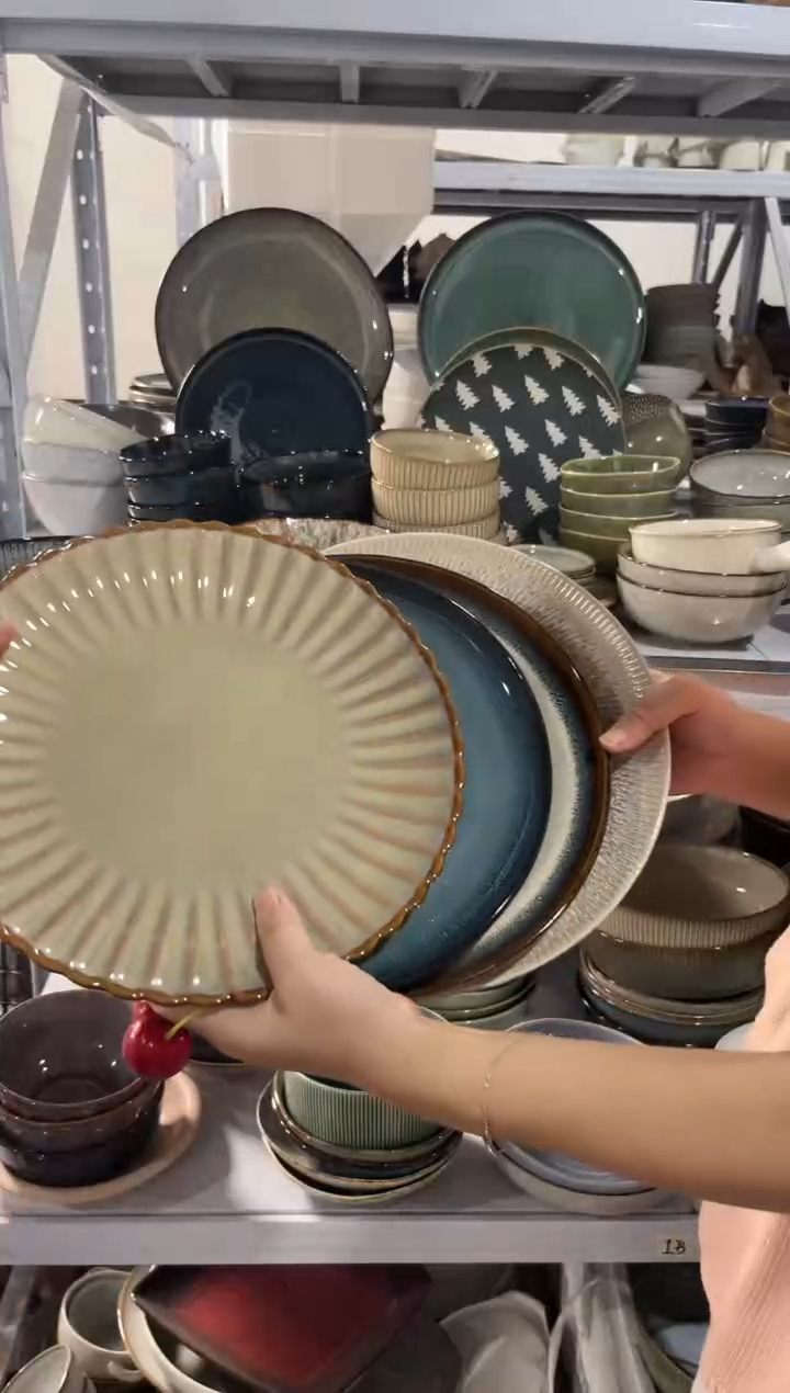 陶瓷外贸尾货瑕疵满20包邮X4 大盘组合