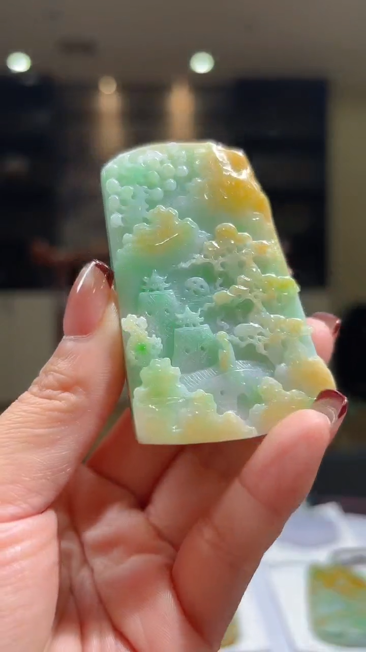 定制翡翠未镶嵌K/0329/W/山水